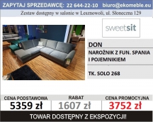 Gala Collezione - Don - narożnik z fun. spania i pojemnikiem, Tk. Solo 268